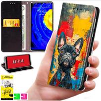 Etui Typu Portfel Do Motorola Edge 70 - Pokrowiec Bluemoon Nadruk + Szkło 9H