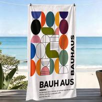 Minimalist Geometric Summer Towel Bauhaus Style Beach Towel Pool Towel Soft Microfiber Beach Towel Creative Art Print Bath Towel 50x100cm