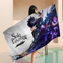 Anime Cool Solo Leveling Microfiber Blanket Quick Drying Beach Towels Oversized Printing Super Absorbent Pool Towel Blanket Cotton 30x30cm
