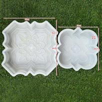 2 Pcs Retro Garden Cement Mold DIY Courtyard Lawn Park Walkway Stepping Stones Cement Paving Moulds