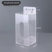 Wall-Mounted Transparent Acrylic Mask Storage Box - Dustproof & No Drilling Required