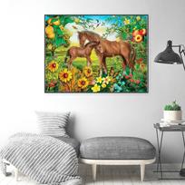 5D siuvinėjimo išpardavimas Viso apvalaus gyvūno arklio 5D deimantų paveikslo paveikslas Kalnų krištolas deimantas 20X30CM brown
