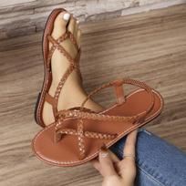 fashion Women Flats Slippers Summer Sandals Beach Shoes New Trend Fashion Slingback Flip Flops Casual Bohemian Shoes Zapatos De Mujer 36 ruda
