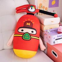 Simulation Fire Extinguisher Plush Toy Soft Red Pillows Nitrous Oxide Bottle Pillow Cushion Headrest Backrest for Home Decor 30cm raudona