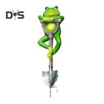 Gyvūno Sodo Statula Varlė Triušis Vėžlys ant Kastuvo Dervos Ornamentas Gėlių Vazono Įdėklas Gyvūno Figūrėlė Bonsai Dekoravimui Lauko Gėlyno Frog green
