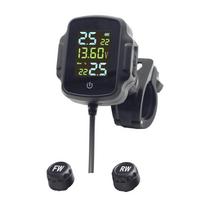 Motorcycle TPMS Wireless Tire Pressure Monitor LCD Display Waterproof System Navigation /Dvd Upgraded