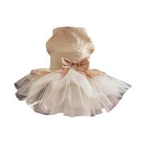 Pet Princess Dress Sparkly Bow And Sequins Tutu Dress Soft Dog Cat Costume Cute Party Outfit for Small Animals XS