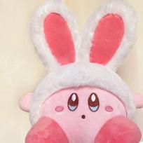 Japanese rabbit ear star Kirby doll cute plush toy grab machine doll doll for children gift pink 22cm