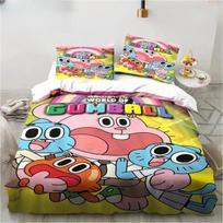 Naujas Animacinis filmas Nuostabusis Gumball Patalynės Komplektas Miegamojo Minkštos Modernios Antklodės Patogus Antklodės Užvalkalas Užvalkalas Pagalvės Užvalkalas EU Single(135*200cm)3pcs