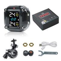 Motorcycle Tire Pressure Sensors Moto TMPS with Colorful Screen Tire Pressure Monitoring System 2 Wheel Tyre External Sensor Type A