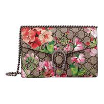 GUCCI Dionysus GG Supreme Grandininė piniginė-rankinė Gėlių rašto drobė Sidabrinė furnitūra Per petį nešiojama rankinė moterims Kasdieniam važiavimui į darbą Pirkiniams 401231-KU2AN-8693 Basic Set (Bag+Dust Bag)