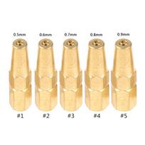 5 vnt. dujinio litavimo degiklio antgalis H01-2, deguonies suvirinimo degiklio antgalis, propano, acetileno suvirinimo priedas, grynas varis, pjovimo 1 2 3 4 5# Acetylene Version
