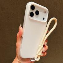 2in1 With Wrist Strap Lanyard Jelly Silicone Phone Case For iPhone 17 16 15 14 13 12 11 Pro Max 17 Air 7 8 Plus X XS XR Cover iPhone 7 Plus
