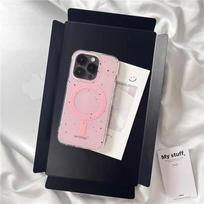 Korean-Style Ink Splash Magnetic Case for Apple 16ProMax, compatible with 15Pro and 14Pro, Double-Layer Design. iPhone 15 Pro
