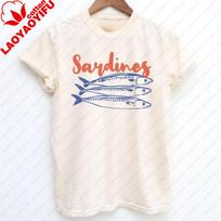 Žuvys Sardinės Marškinėliai Vintage Sardinės Pakrantės Estetika Kelioninis Marškinėlis Retro Grafinis T-shirt Unisex Moterys Unisex Madingi Moteriški Drabužiai Viršus S