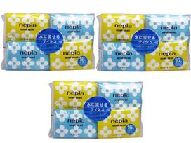 Nepia Flushable Pocket x 3 sets Tissues, 16-pack balta