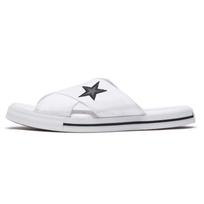 (WMNS) Converse One Star Slide Canvas White Slippers 'White Black' Women's 565530C EU 41