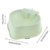 Dog Bowls Plastic Feeder Bowl Water Food Dish Cute Strawberry Shape Feeding Station for Cat Puppy Small Animal 1 rožinė