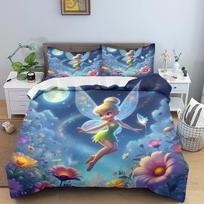 Tinkerbell Antklodės Užvalkalas Animacinis Skaitmeninė Spauda Namų Pagalvės Užvalkalų Rinkinys Suaugusiųjų Miegamojo Vaikų Antklodė Lovos Patalynė 90x200cm