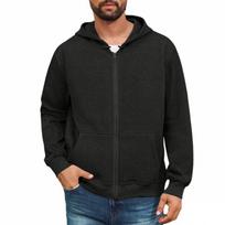 Yellow Zip Up Hoodie Jacket Men Full Zip Soft Fleece Hooded Sweatshirt Casual Outerwear for Men’s Daily Comfort L juoda