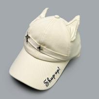 Spring And Summer Design Fox Ears Cross Rivets Alphabet Baseball Cap Men'S And Women'S Sunshade Personalized Cap 52-60cm balta