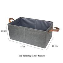 Steel Frame Foldable Fabric Storage Box for Clothes and Pants 47*28*20cm