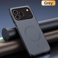 For Honor 600 Pro Case Luxury PU Leather For Magsafe Magnetic Soft Full Lens Camera Protection Cover For Honor 600 600Pro Shell Honor 600 Pro pilka spalva