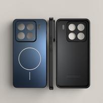 Magnetic Matte Phone Case For Xiaomi Mi 15T Pro 17 Pro Max Mi 15 Ultra 14 14T Pro For Magsafe Protection Shockproof Cover Bumper Xiaomi 14 tamsiai mėlyna spalva