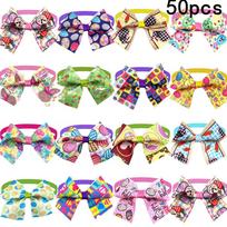 50/100pcs Easter Dog Bow Ties Rabbit Pattern Dog Grooming Pet Cat Dog Bowties Neckties Pet Supplies Pet Bowtie Supplies