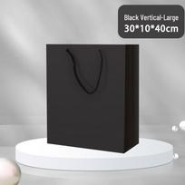 Black Kraft Paper Carry Bags 30*10*40cm