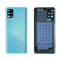 Cache batterie / vitre arrière - SAMSUNG - Galaxy A51 (A515F) - Bleu - Pièce détachée originale - Arrière mėlyna