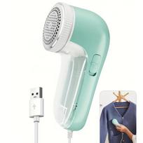 USB Plug-in Clothes Hairball Trimmer Clothes De-Baller Scraper, High Power, Fast Removal of Clothing Hairballs, Cute and Compact Shape MIT žalia