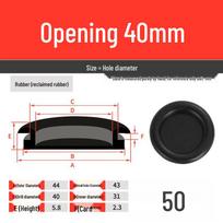 Kaixiang 40mm Single-Sided Rubber Cable Grommet