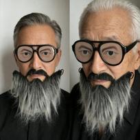 Party prank stage performance glasses, fake beard prop One size fits all adults pilka