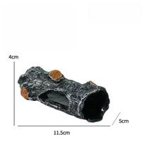 PVCAquarium Tree Trunk Cave Hideout Fish Tank Decoration Reptile Amphibian Shelter Lizard Snake Log Ornament Natural Design Prop