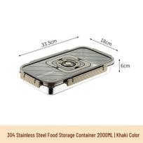 Portable 304 Stainless Steel Lunch and Storage Box with Handle