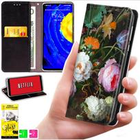 Etui Typu Portfel Do Motorola Moto G06 / G06 Power - Pokrowiec Bluemoon Nadruk + Szkło 9H