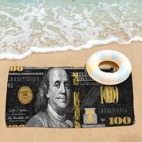 Print US Dollar Towel Drying Bath Towel Applicable To Light Swimming Camping Yoga Beach Out STJ40x70CM