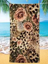 Cute Shark with Sunglasses Beach Towel  Hi Summer  Print Microfiber Quick Dry Towel for Pool Party 50x100cm