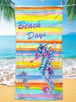 Funny Boxing Shark Beach Towel Cartoon Sea Animal Print Quick Dry Microfiber Towel Boys Summer 50x100cm
