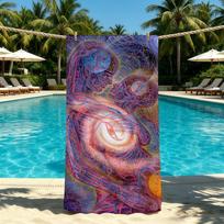 Grey Trippy Alex Towel For Psychedelic Outdoor Camping Art Beach Towel Super Absorbent Quick-Drying Summer Towel STJ40x70CM