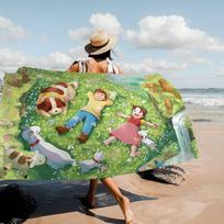 Cartoon Cute H-Heidi Girl Microfiber Beach Towel Absorbent Quick dry Soft Yoga Swimming Resort Mountain Climbing Towel Cotton 30x30cm