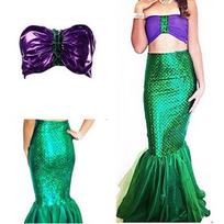 Moteriškas kostiumas Sequin Maxi Sijonas Cosplay Helovino vakarėlio suknelė S žalia