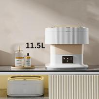 Mini sulankstoma skalbimo mašina 11,5 l didelės talpos apatinių nešiojama mažų kūdikių skalbimo mašina Speciali kojinių skalbimo mašina 11.5L chaki