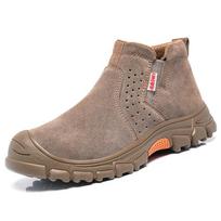 Fashion Welding Safety Boots For Men Anti-smashing Construction Work Shoes Puncture Proof Indestructible Composite Toe Safety Work Boots 36