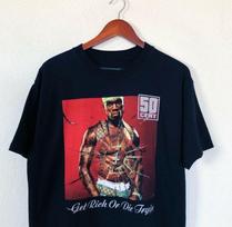 Get Rich or Die Tryin' 50 Cent T-Shirt Short sleeve all size S to 5XL Unisex T-Shirt L