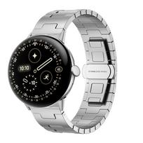 Man Titanium Strap for Google Pixel Watch 4 45mm Bracelet Luxury Metal Band for GOOGLE PIXEL WATCH 3 45MM Watchband Accessories Pixel Watch 4 45mm sidabras