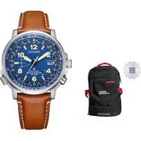 Citizen Eco-Drive serijos nerūdijančio plieno laikrodis su veršio odos dirželiu, safyro stiklu, kvarciniu mechanizmu, vyriškas, mėlynas CB0240-11L Blue gray