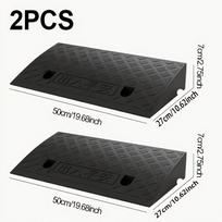 2PC Car Wheelchair Ramp, Portable Threshold Ramp for Pets/Seniors,Lightweight Durable Aluminum Mobility Aid for Home/Outdoor Use