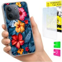Etui Do Xiaomi Redmi 15C 5G 173Mm / Poco C85 Case Plecki Kwiaty + Szkło 9H